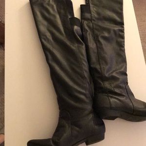 Black knee high boots